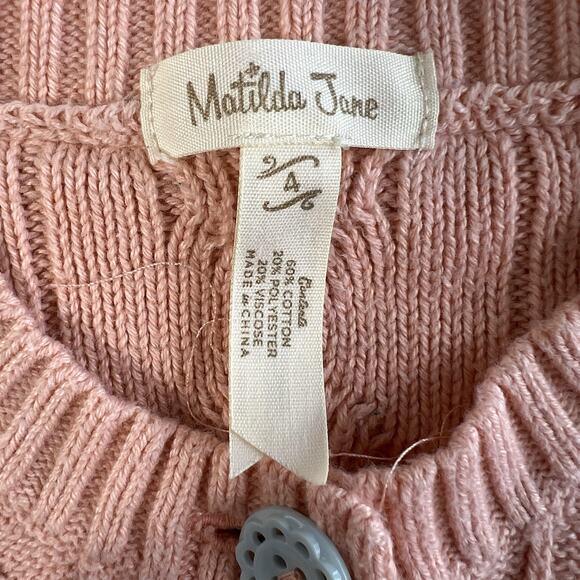 Matilda Jane Girls 4 Lookin Peachy Cardigan Sweater Spring Dream Chasers #31125T - Picture 6 of 8